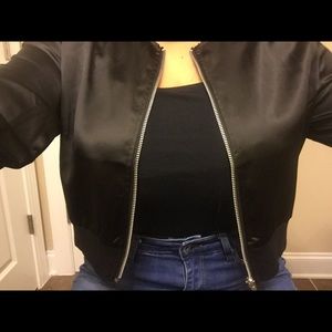 Cropped Bomber Jacket